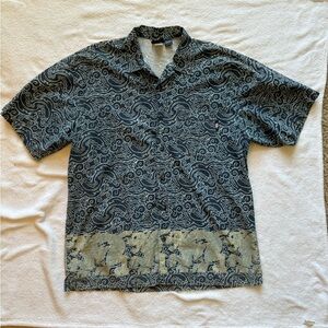 Vintage No Fear Button Up Short Sleeve Casual Shirt